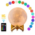 16-Colour Remote Control Moon Night Table Lamp