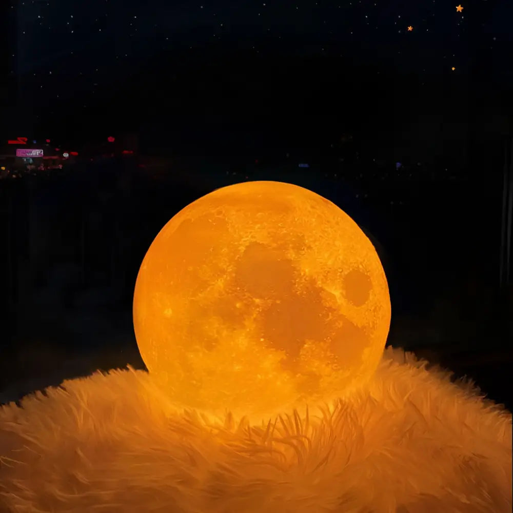 16-Colour Remote Control Moon Night Table Lamp