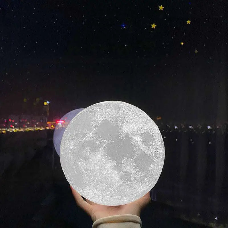 16-Colour Remote Control Moon Night Table Lamp