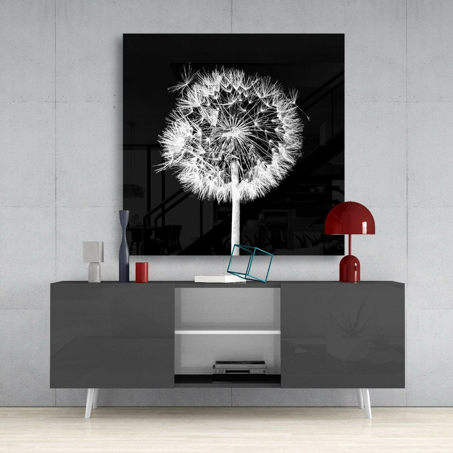 Dandelion Glass Wall Art