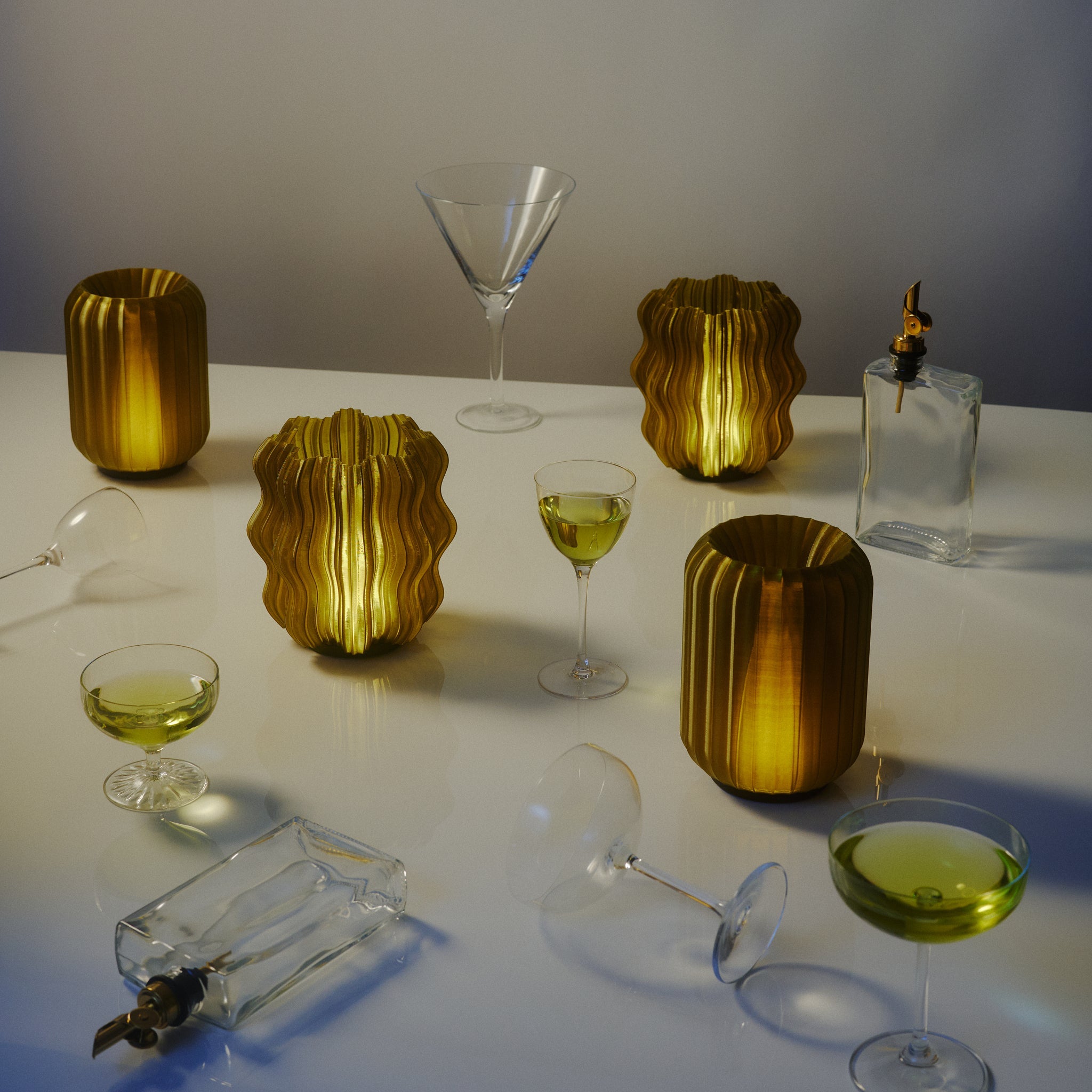 Cordless Mini Wavy Lamp