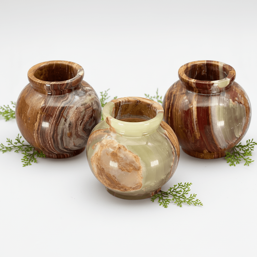 Onyx Pot Vase (4 Inches) Gemstone Home Decor